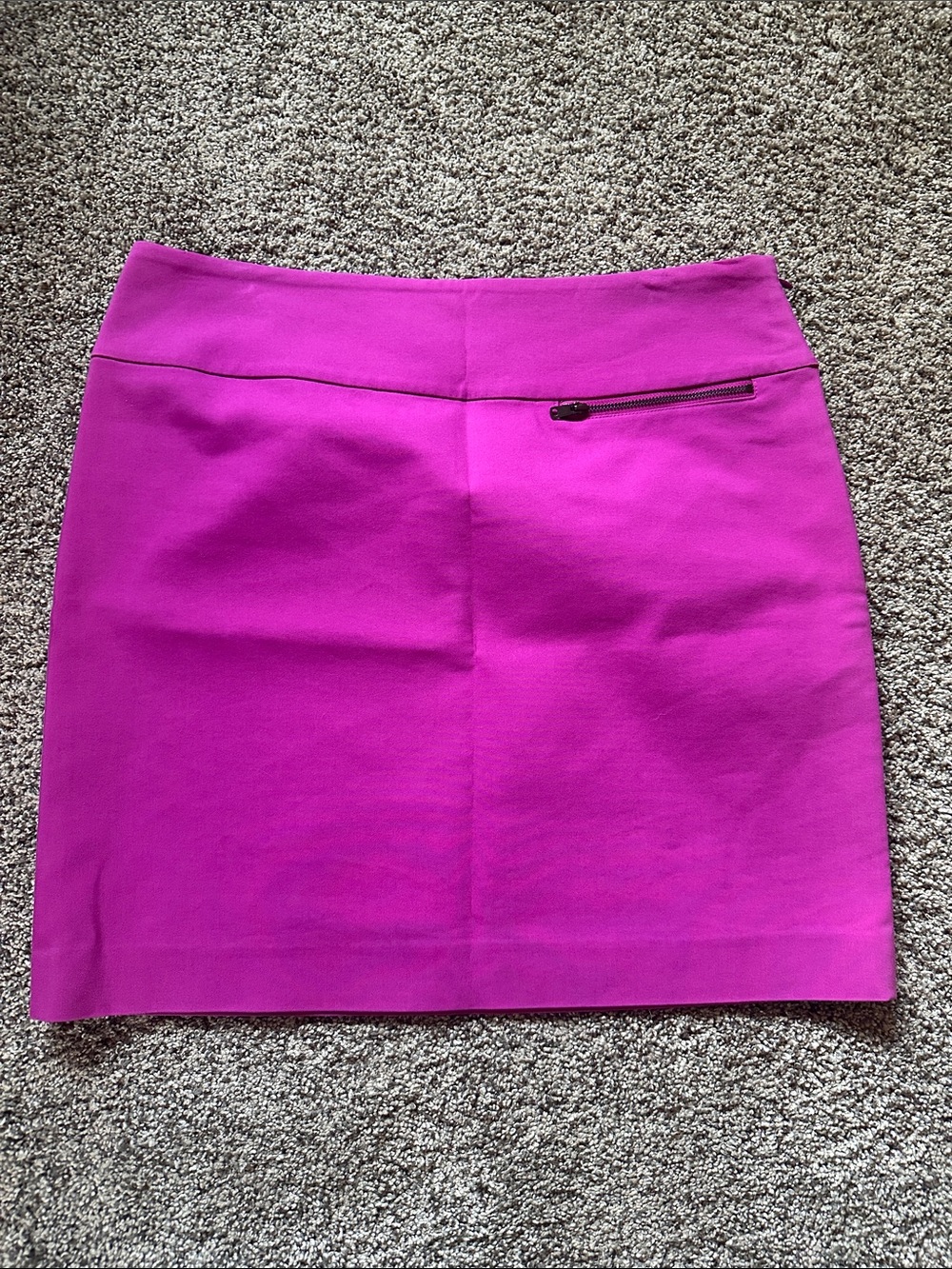 Ann Taylor Fuchsia Mini Skirt with Zip Detail